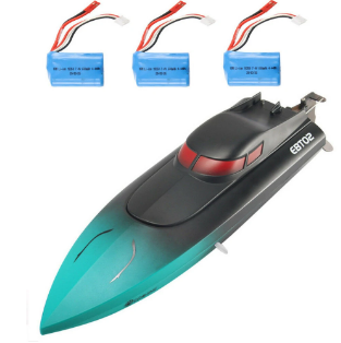 RC Boat Pools Lakes 15mph Speed 4CH 2.4G Turnover Reset Function Several Batteries Without Turning Right