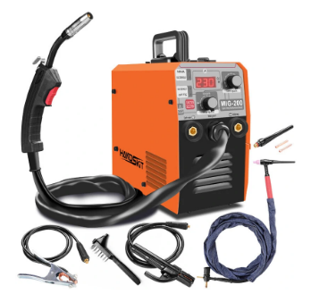 Handskit MIG-200 Electric Welding Machine 220V, 3-in-1 Gasless MIG, MMA, and LIFT TIG Welder with Flux Core Wire Compatibility