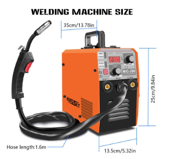 Handskit MIG-200 Electric Welding Machine 220V, 3-in-1 Gasless MIG, MMA, and LIFT TIG Welder with Flux Core Wire Compatibility