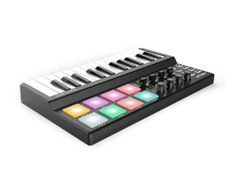 Panda Mini Portable 25-Key USB Keyboard Drum Pad and MIDI Controller