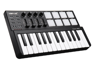 Panda Mini Portable 25-Key USB Keyboard Drum Pad and MIDI Controller