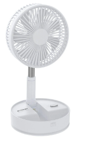 Folding Fan USB Desktop Fan with Remote Control 7.75 inches Pedestal Fan 4 Wind Mode 3 Gear Wind Speed 7200mAh Battery