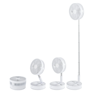Folding Fan USB Desktop Fan with Remote Control 7.75 inches Pedestal Fan 4 Wind Mode 3 Gear Wind Speed 7200mAh Battery