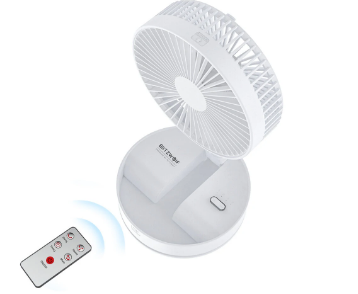 Folding Fan USB Desktop Fan with Remote Control 7.75 inches Pedestal Fan 4 Wind Mode 3 Gear Wind Speed 7200mAh Battery