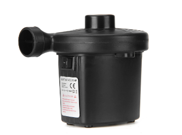 Electric Air Pump with 3 nozzles, ideal for inflating cushions, air mattresses, swimming rings, and boats.