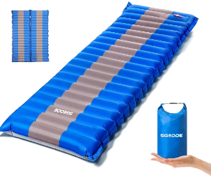 Portable, Foldable,  Inflating Sleeping Pad Waterproof  Air Mattress for Camping, Travel &amp; Beach