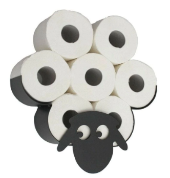 Sheep Decorative Toilet Paper Holder Wall Mounted Hold up 7 Rolls Storage Racks