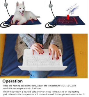 Chair Heater Mat Heating Pad, Pet Bed Body Warmer, Winter Heating Pad for Comfort and Warmth