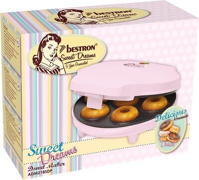 Retro Design Sweet Dreams Non-Stick Donut Maker 700 Watt