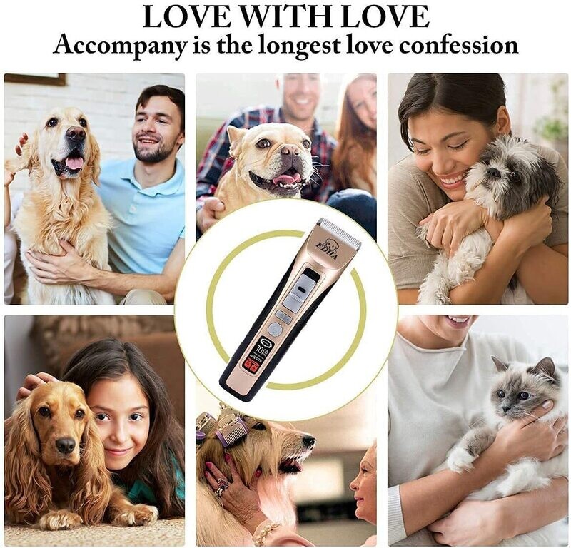 Dog Clipper Pet Hair Trimmer Kit – Professional Grooming Kit for Dogs, Cats, and Pets with Adjustable Blades and Quiet Operation