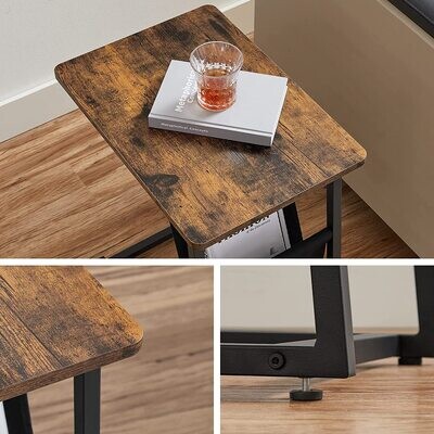 C-Shape Side Table for Laptop & Sofa with Removable Storage Space.