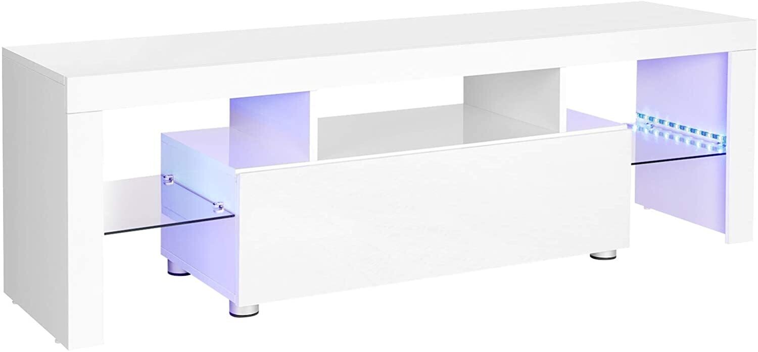 Large TV Cabinet &amp; Lowboard for Living Room with LED Lighting