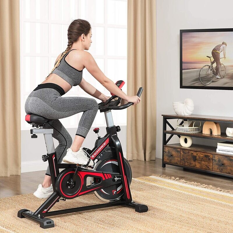 Exercise Bike with Adjustable Handlebar, Seat and Resistance