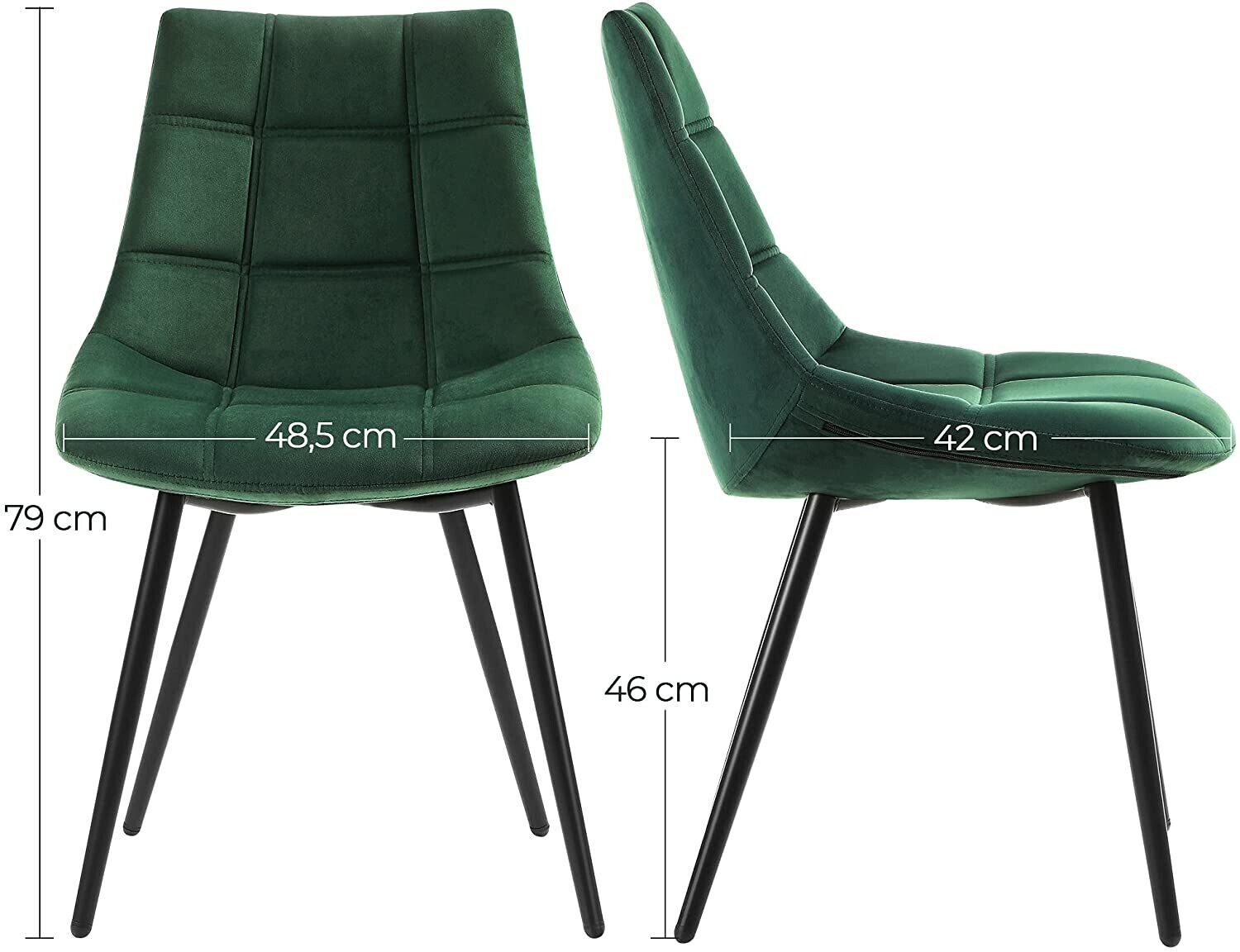 Set of 2 Modern Kitchen Chairs