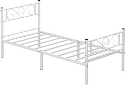 Single Bed Frame, Fits 90 x 190 cm Mattress
