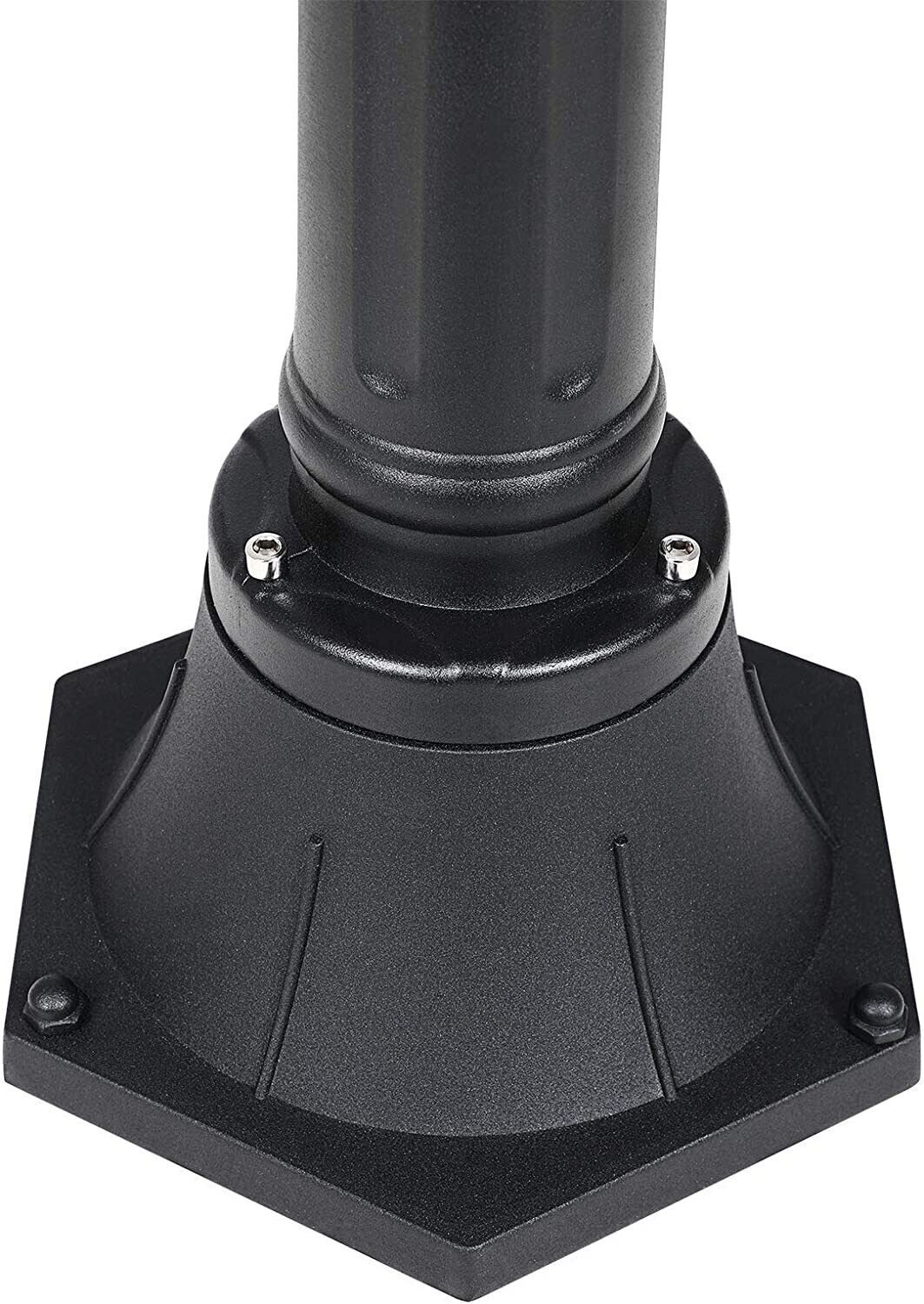 Garden Lantern with 3 Bulbs, 176 cm Height, IP44 Weatherproof Outdoor Lighting for Pathways and Patios