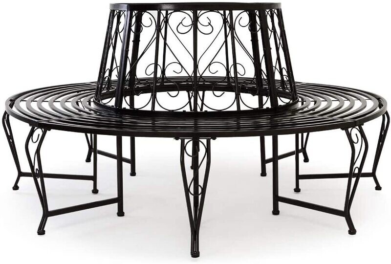 Seat bench made of powder coated steel Garden Outdoor Round