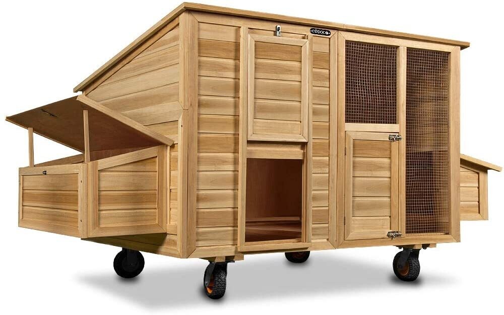 Mobile House for Chicken &amp; Rabbit Hutch Laying Nest