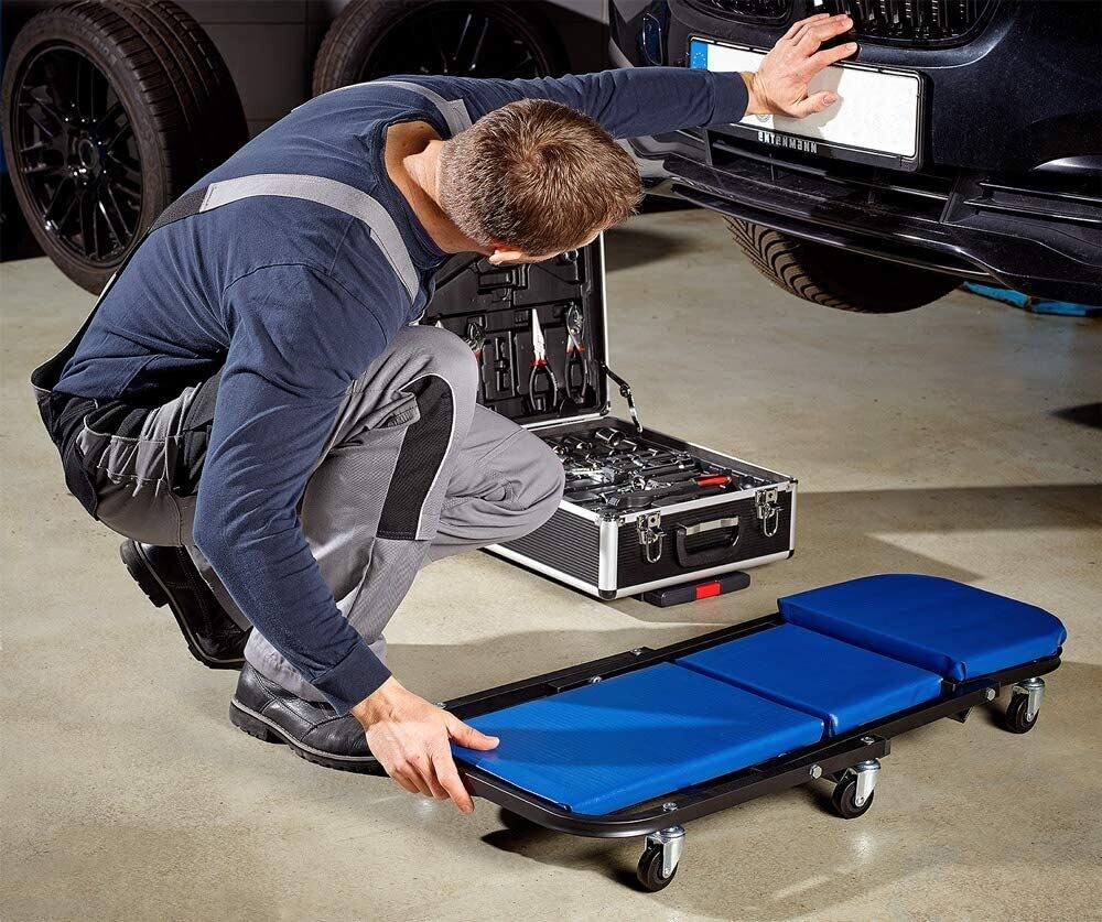 Car Creeper and Workshop Stool Set – Heavy-Duty 150kg Capacity for Mechanics and Garage Work