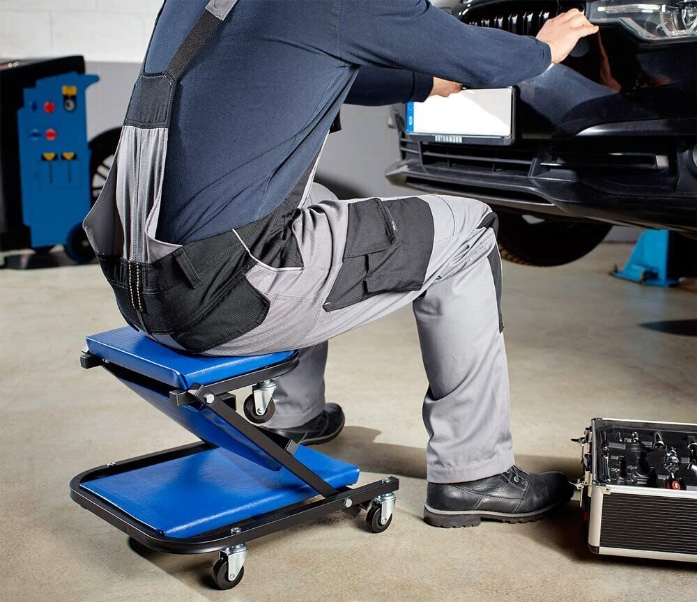 Car Creeper and Workshop Stool Set – Heavy-Duty 150kg Capacity for Mechanics and Garage Work