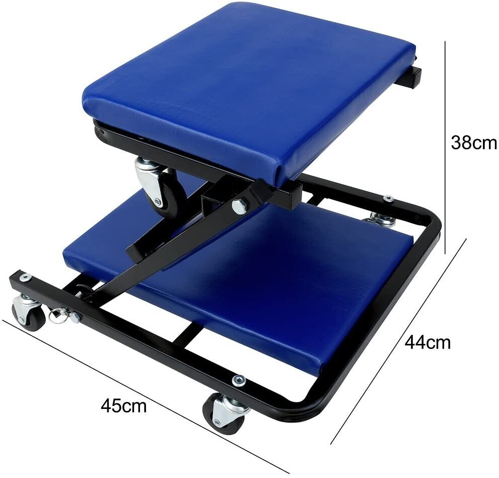 Car Creeper and Workshop Stool Set – Heavy-Duty 150kg Capacity for Mechanics and Garage Work