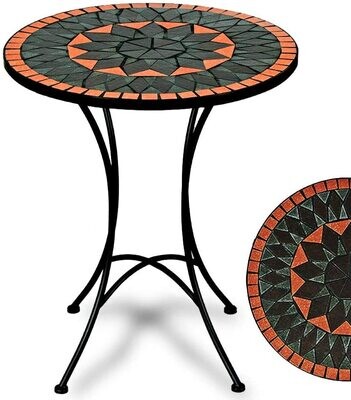 Table Terracotta Mosaic Table Diameter 60 cm Height 70 cm Powder-Coated