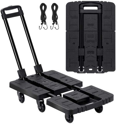 Heavy Duty Folding Hand Truck Trolley for Easy Transport of Heavy Loads, Collapsible Cart for Home, Office, and Industrial Use