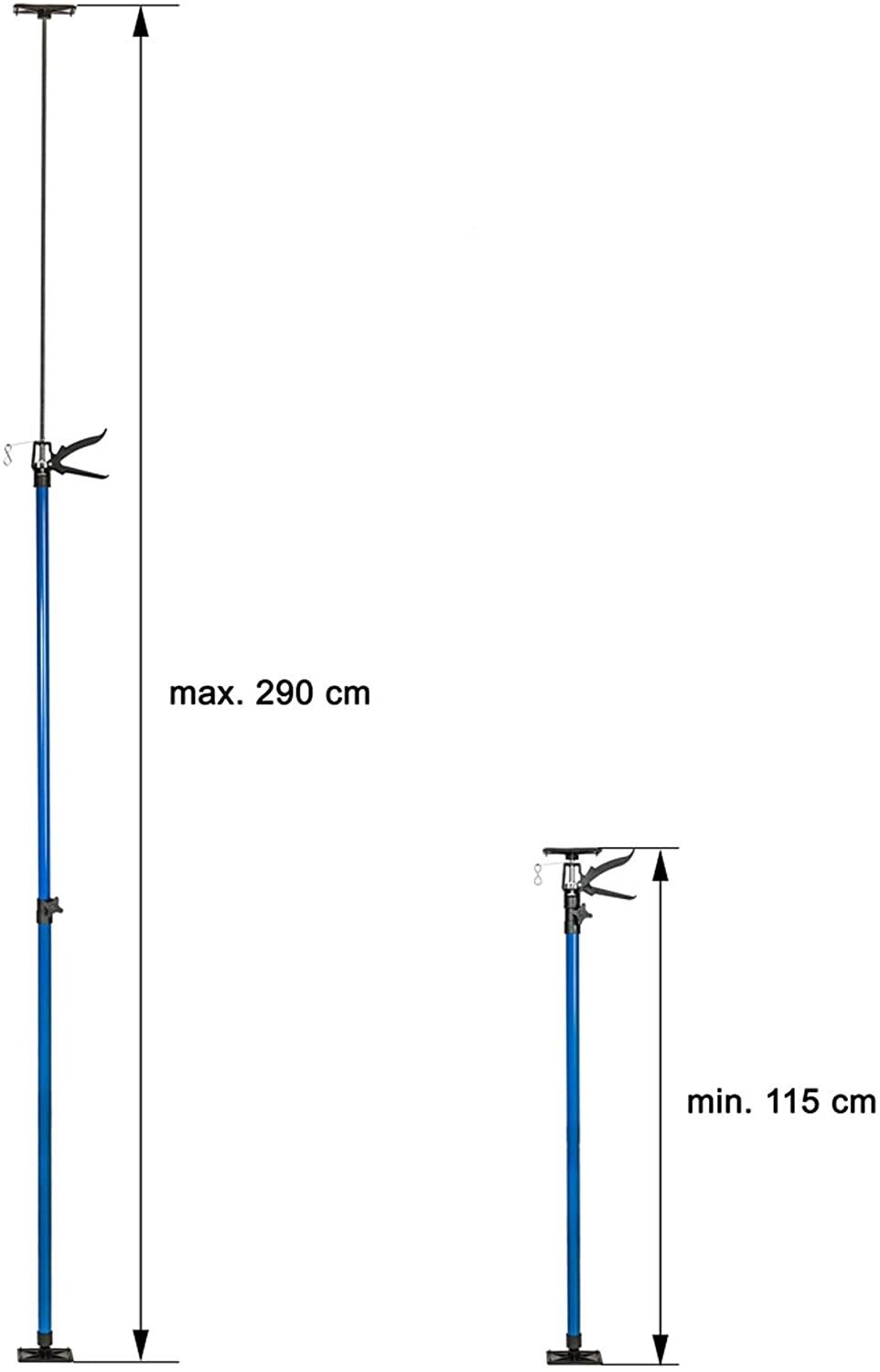 Ceiling &amp; Mounting Support with 30kg Load Capacity Flash Tensioner, Adjustable 115-290cm for Secure Installation
