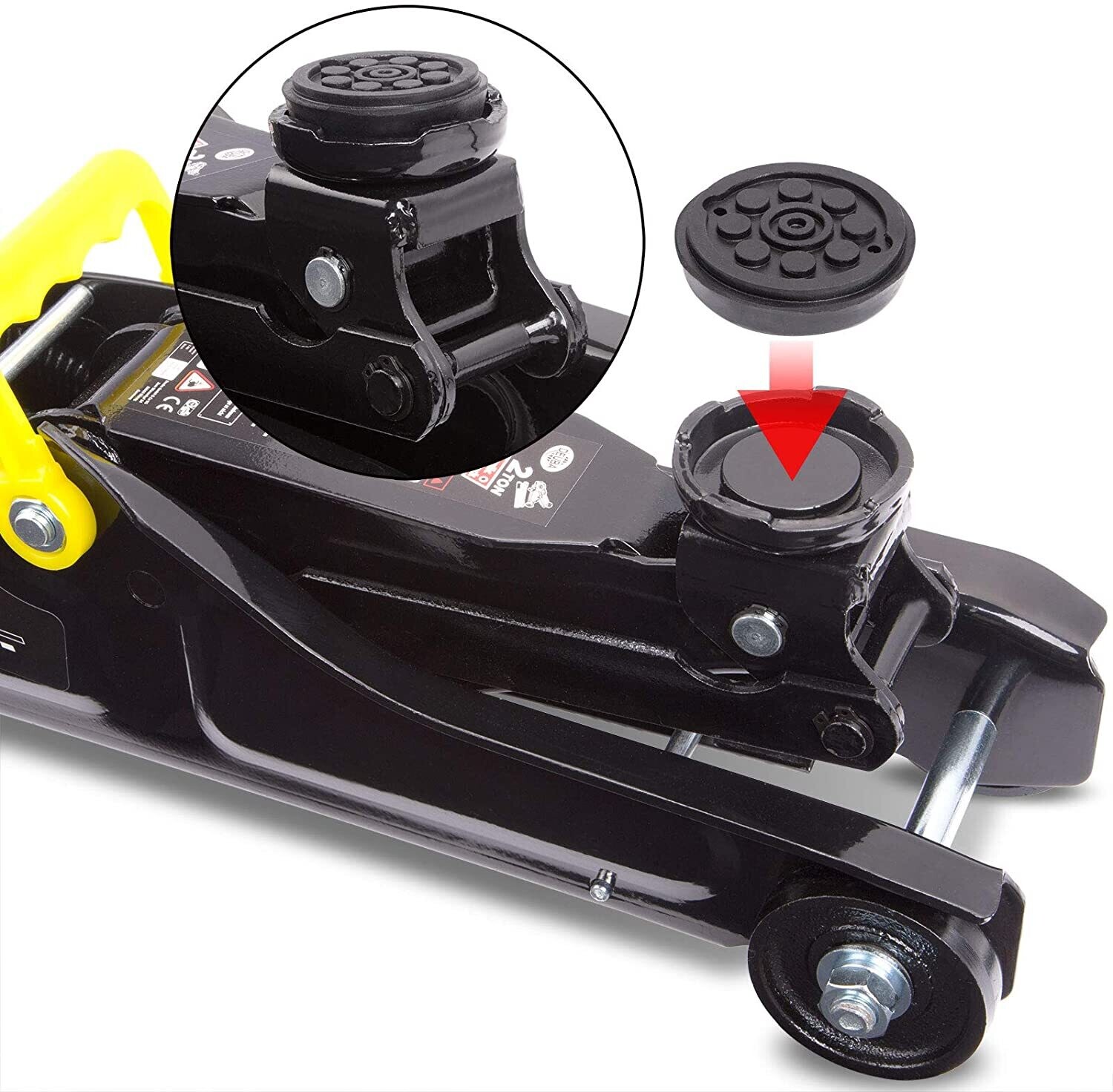 Hydraulic Trolley Jack 2T with Flat Lifting Height 85-330mm for Car and Vehicle Maintenance