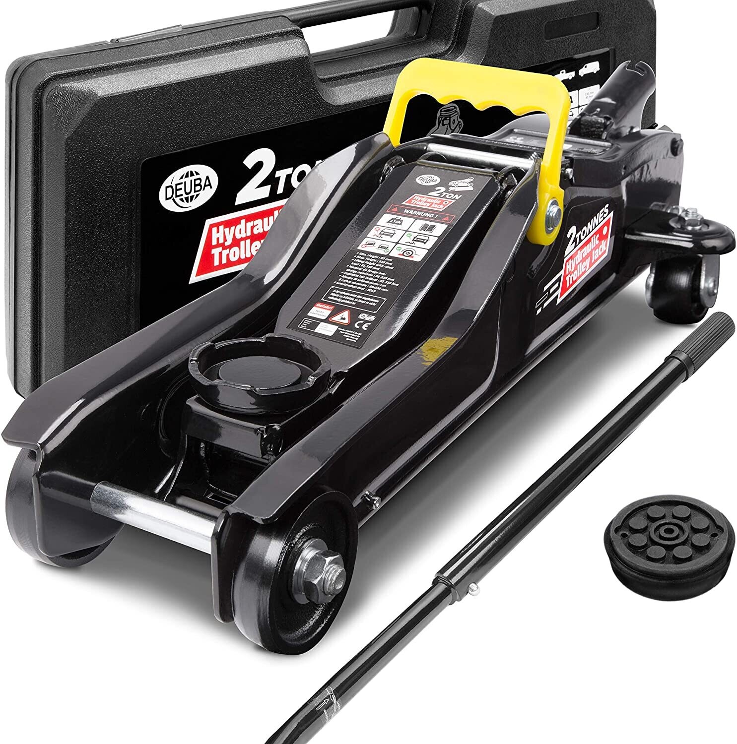 Hydraulic Trolley Jack 2T with Flat Lifting Height 85-330mm for Car and Vehicle Maintenance