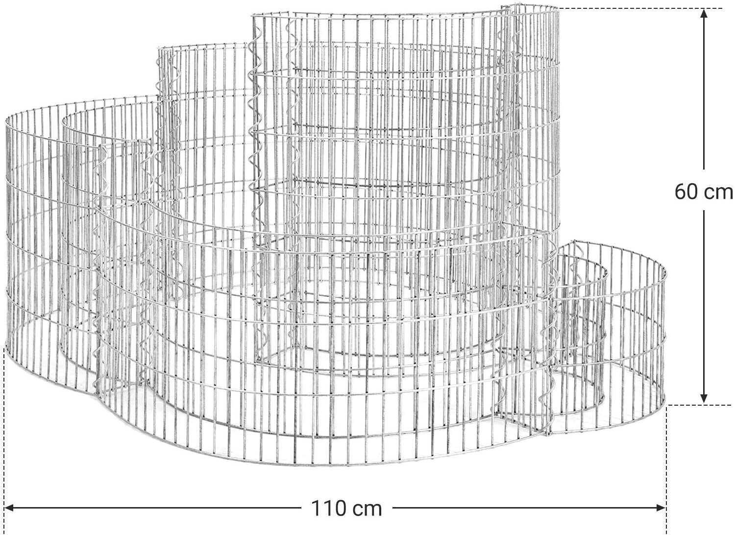 Round ornamental gabions wire fence, made of galvanized steel