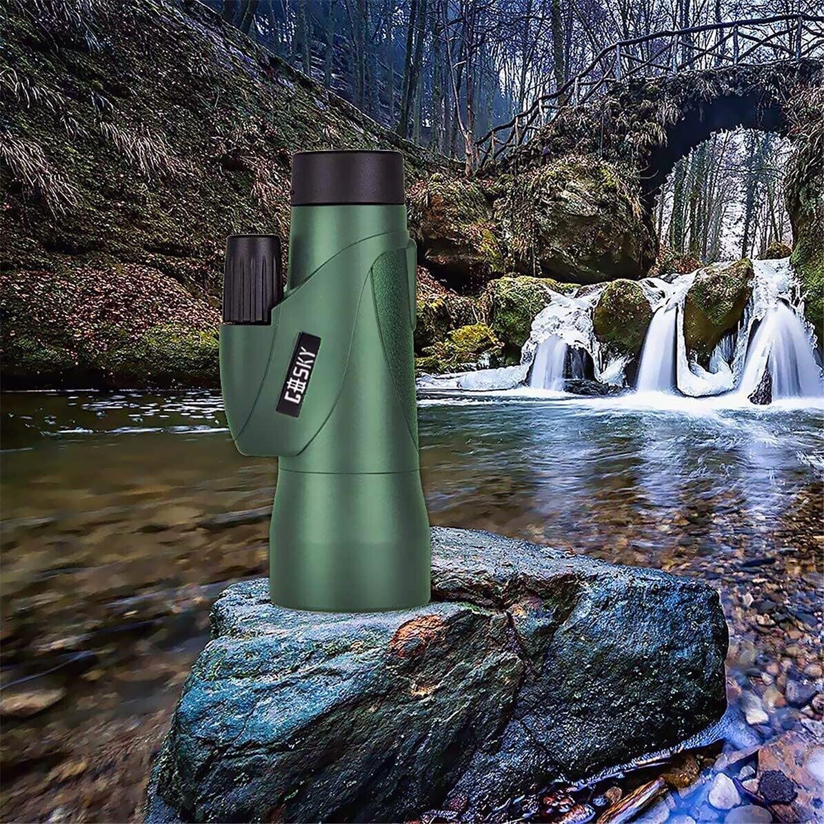 High Definition Monocular Telescope with Fast Smartphone Compatibility for Clear Viewing and Easy Smartphone Photography