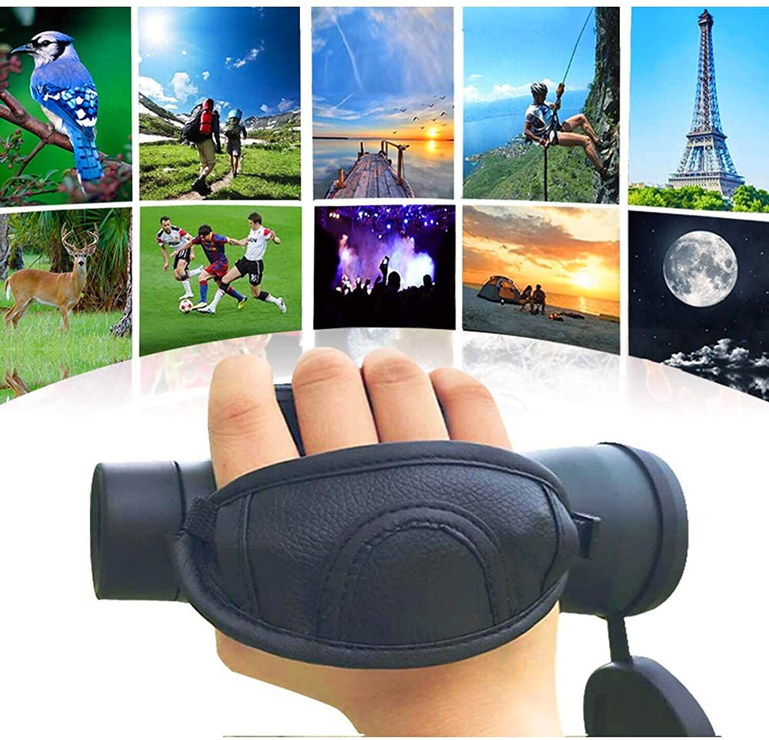 High Definition Monocular Telescope with Fast Smartphone Compatibility for Clear Viewing and Easy Smartphone Photography