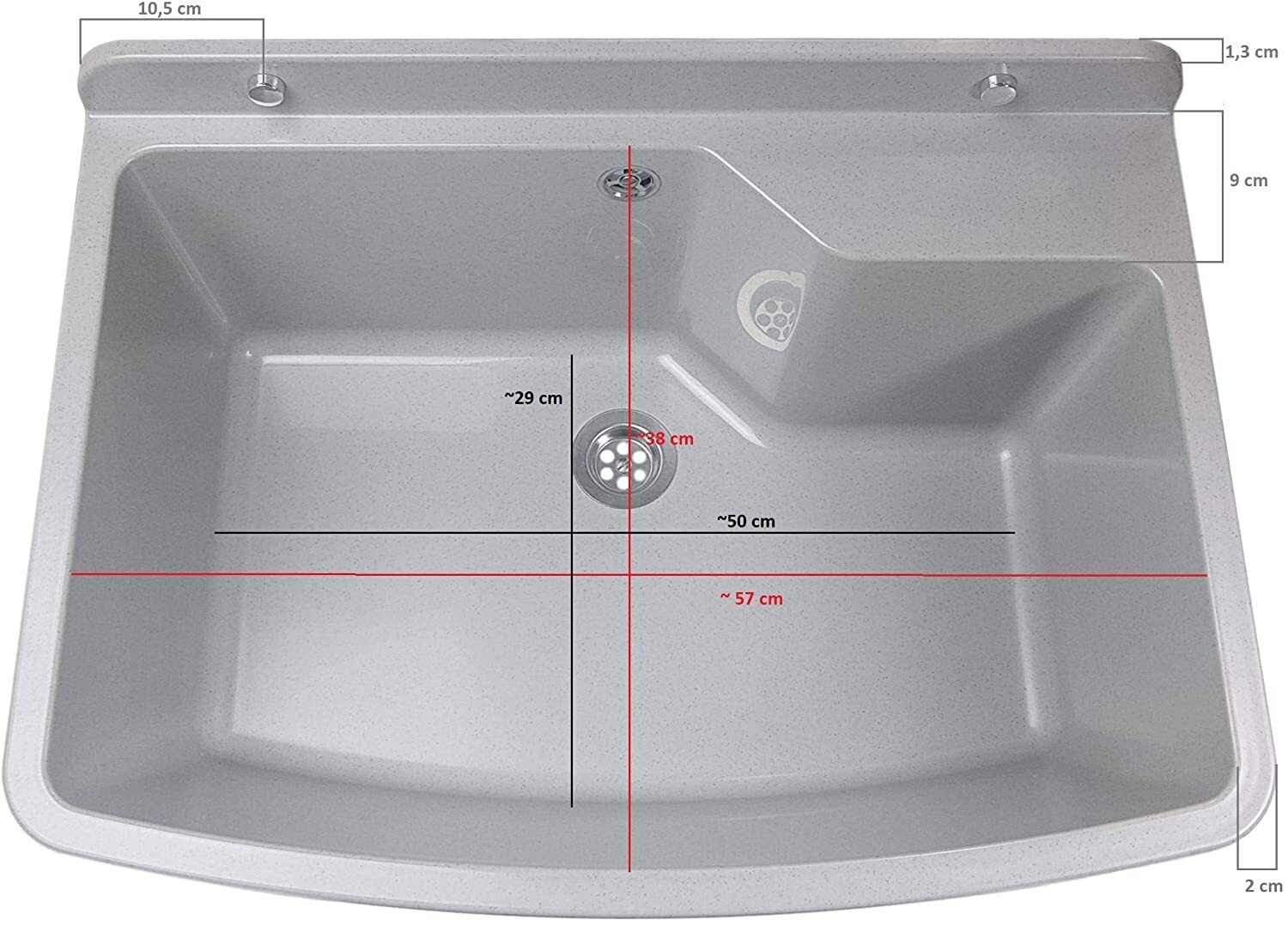 Sink with Standing Fittings, Wash Basin