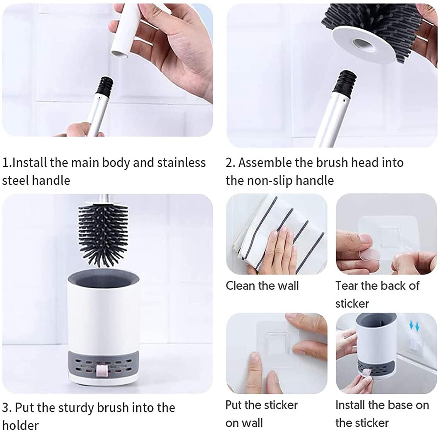 Toilet Brush and Holder Set