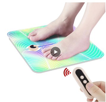 Colourful Foot Mat EMS Foot Massager, Electric Stimulating Foot Pad for Relaxation and Pain Relief, Portable Home Therapy Massager