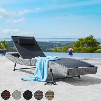 Polyrattan Sun Lounger Garden