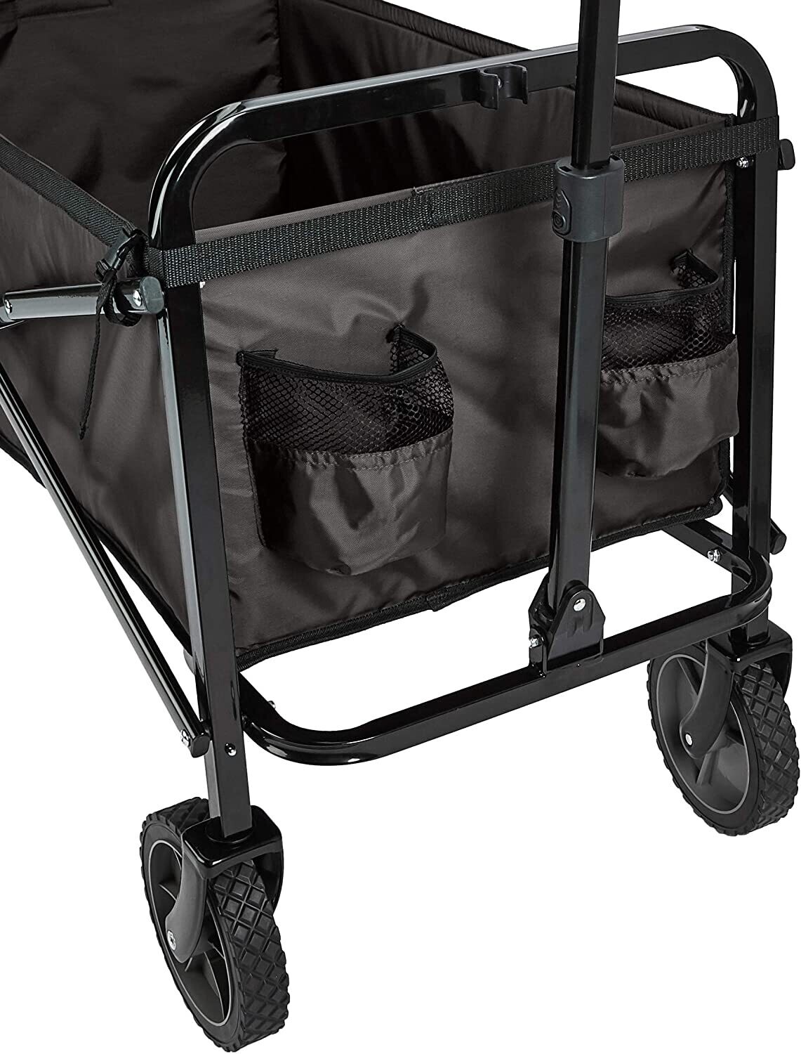 Outdoor Garden Cart with Cover Black
