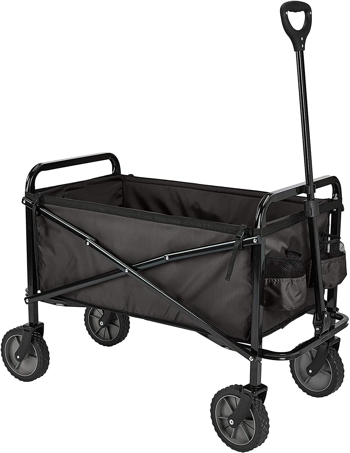 Outdoor Garden Cart with Cover Black
