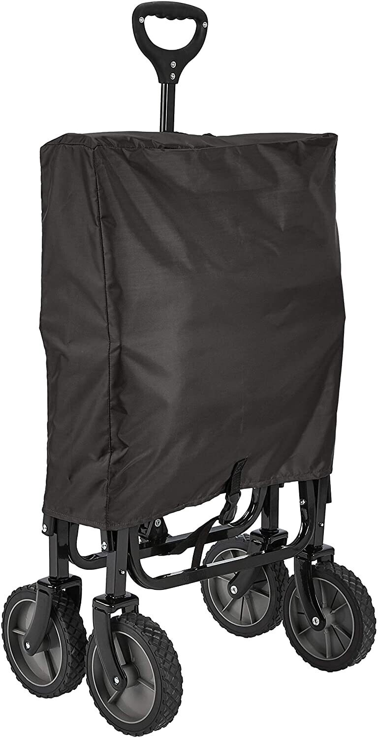 Outdoor Garden Cart with Cover Black