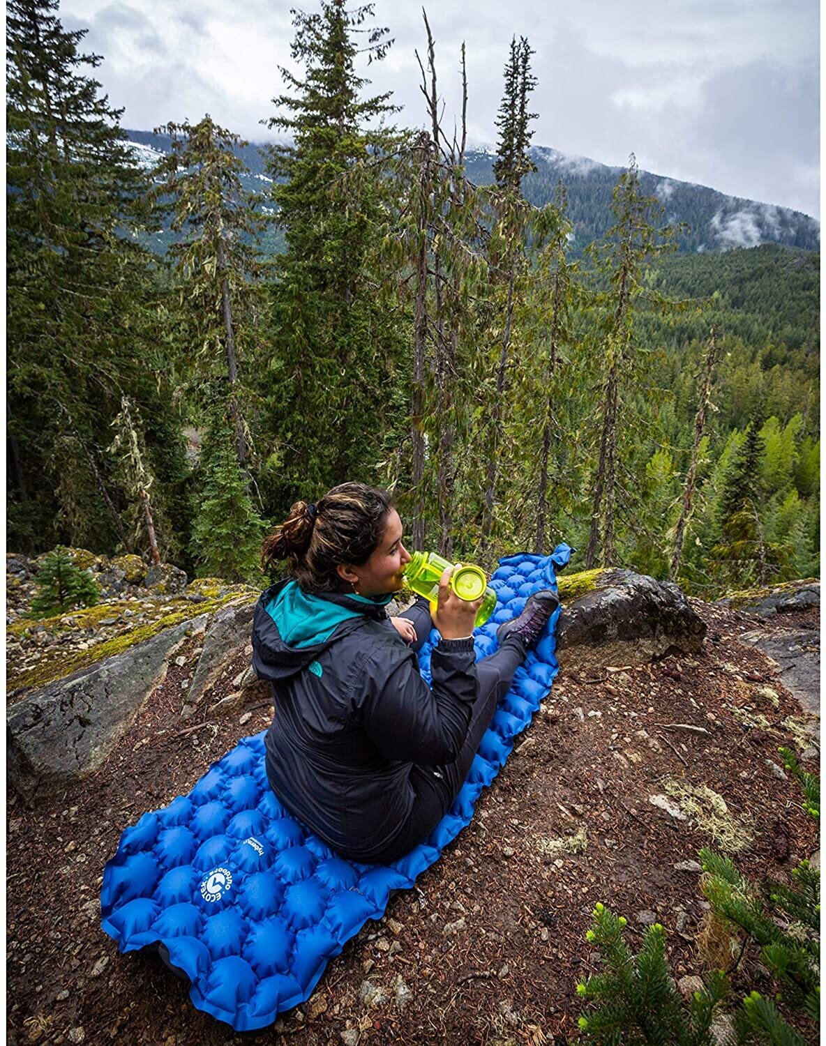 Hybern8 Ultralight Inflatable Sleeping Pad for Backpacking, Camping, and Travel Comfort