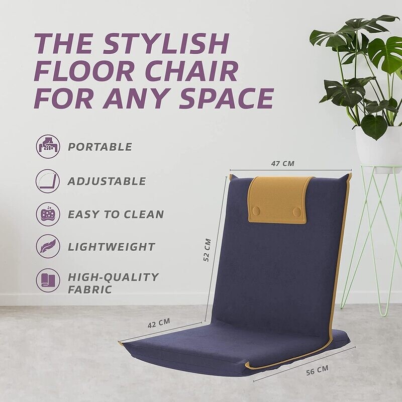 EASY II Padded Floor Chair with Adjustable Backrest, Comfortable Seating for Relaxation and Support