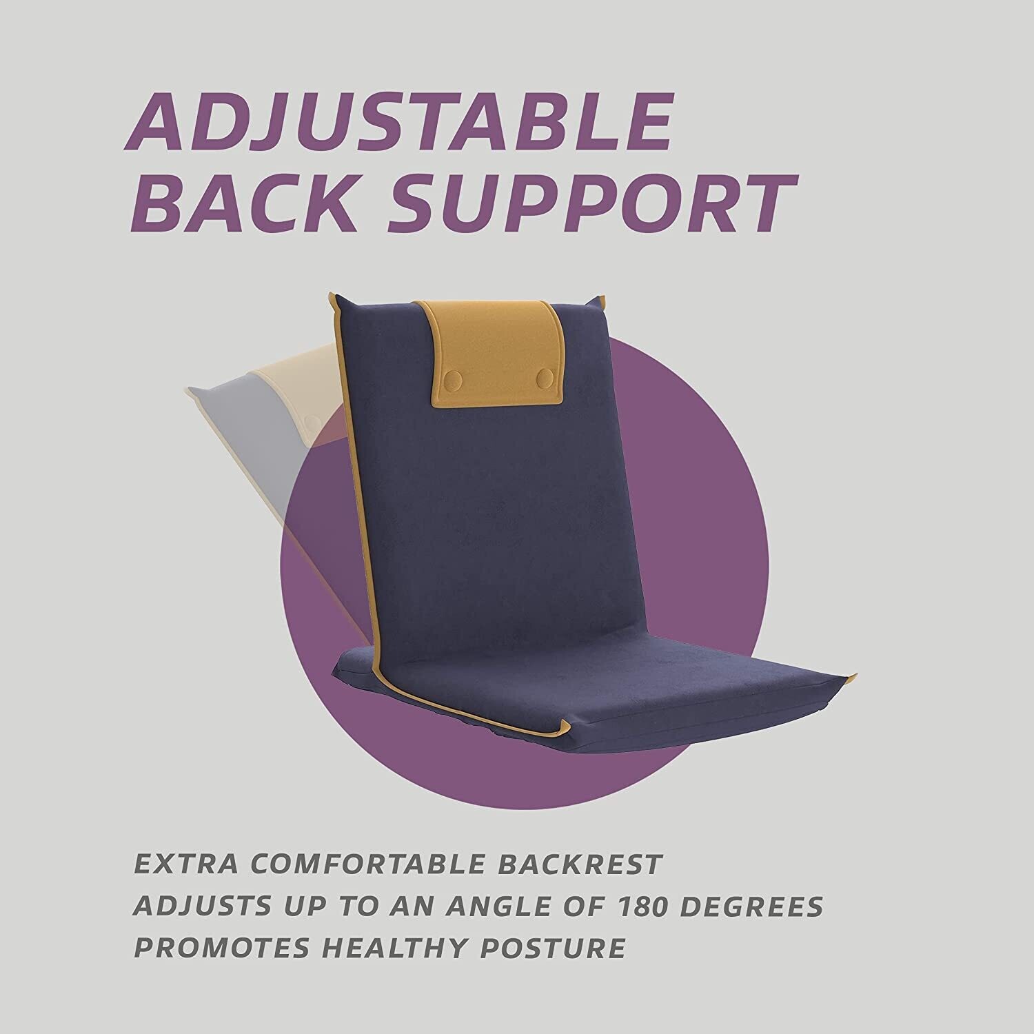 EASY II Padded Floor Chair with Adjustable Backrest, Comfortable Seating for Relaxation and Support