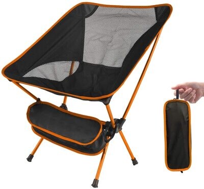 Collapsible Lightweight Portable Chairs, Foldable Outdoor Camping Chairs with Comfortable Seating for Travel, Beach, and Patio Use
