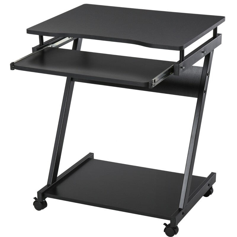 Particle Board Rolling Computer Desk / Wheel Lock