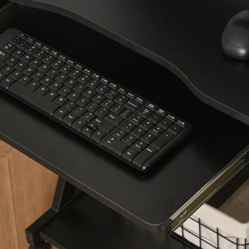 Particle Board Rolling Computer Desk / Wheel Lock