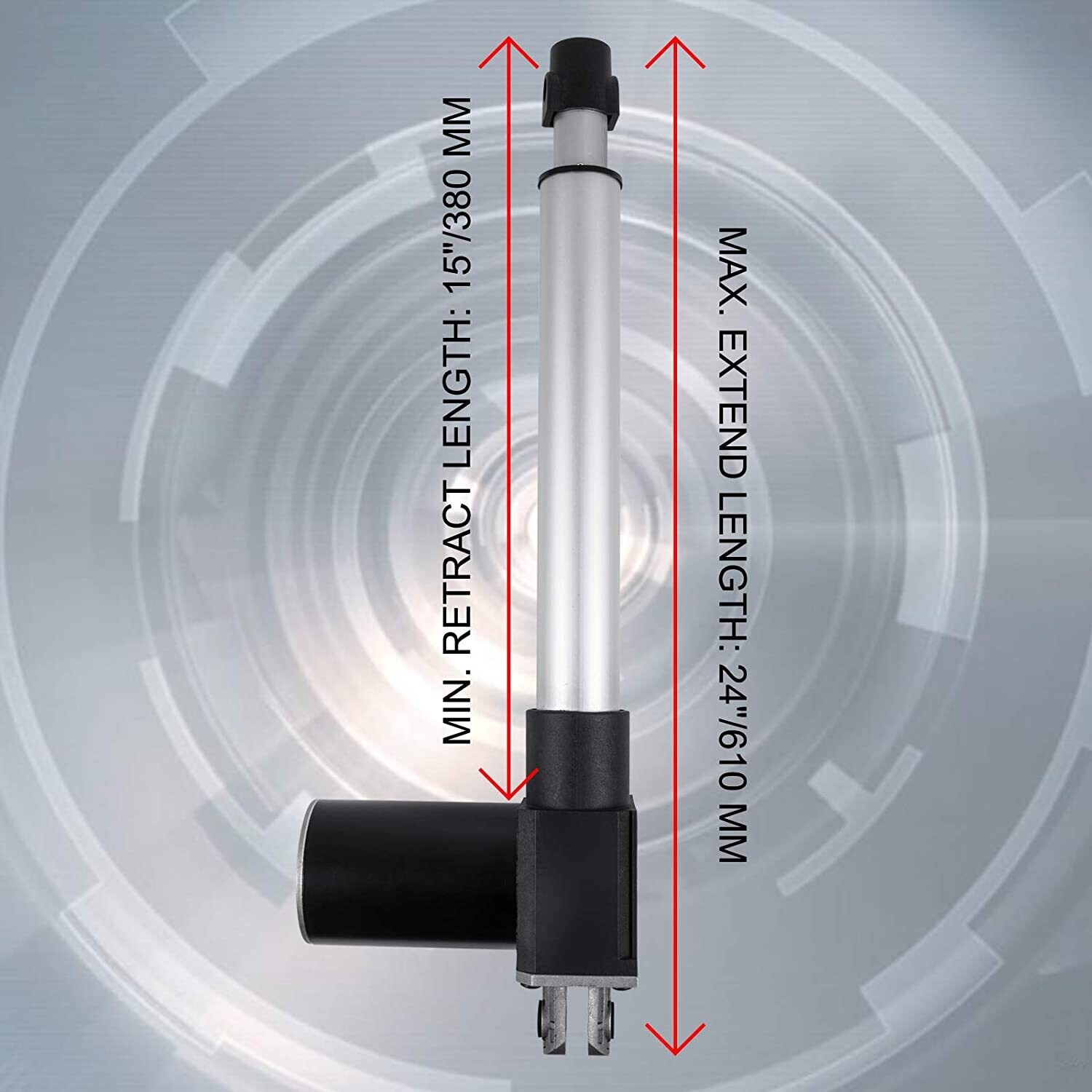 Linear actuator 380-610 mm electric cylinder