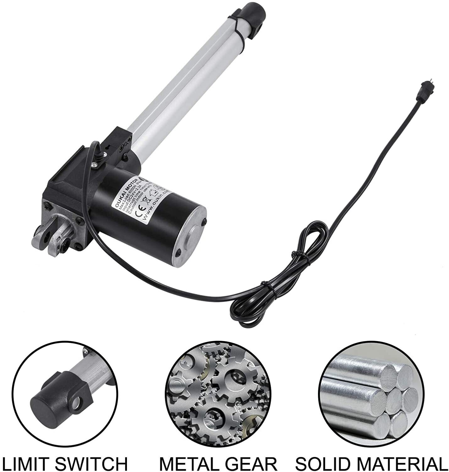 Linear actuator 380-610 mm electric cylinder
