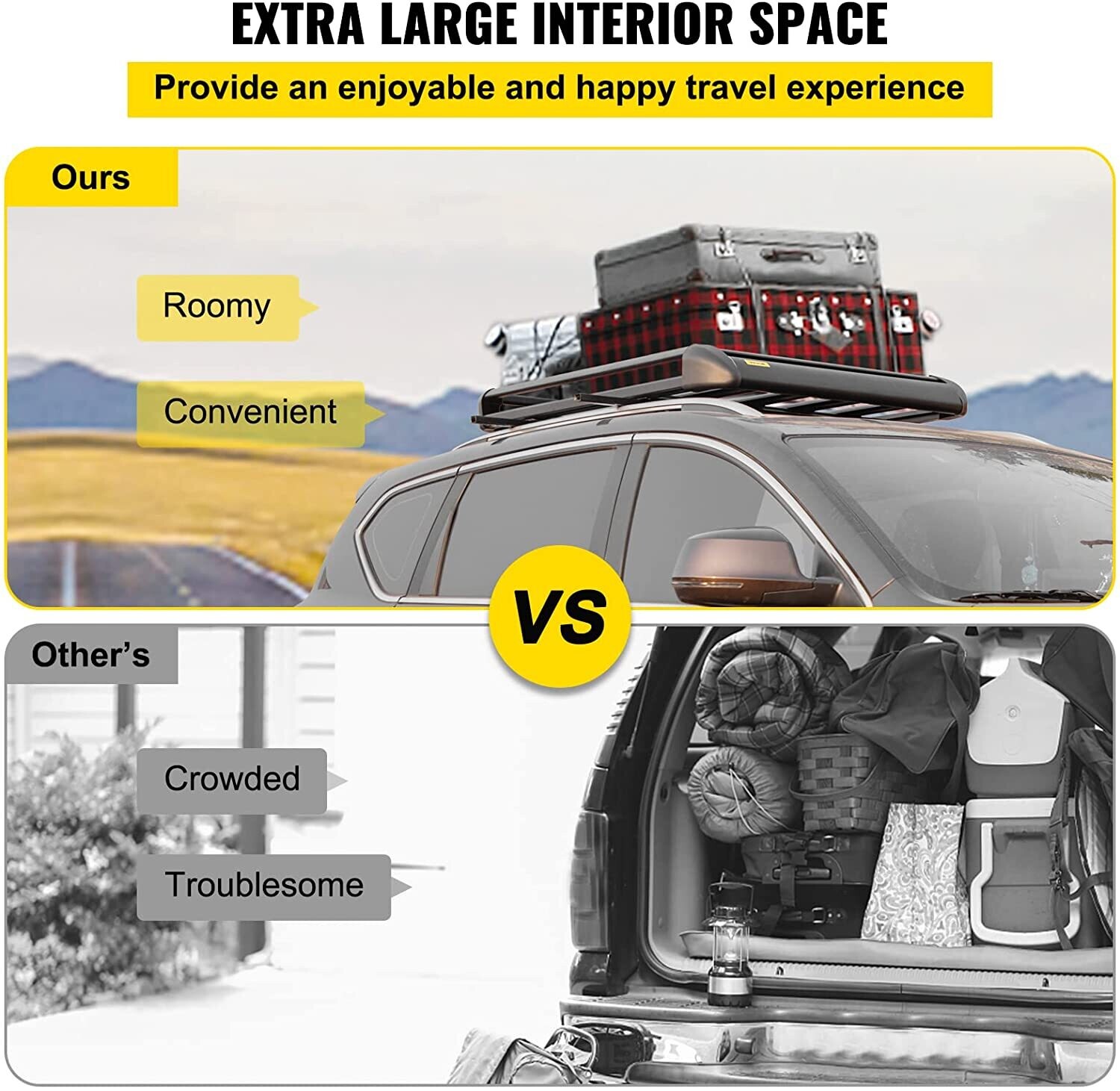 Black Aluminium Roof Rack Basket – Durable and Lightweight Cargo Carrier for Vehicles