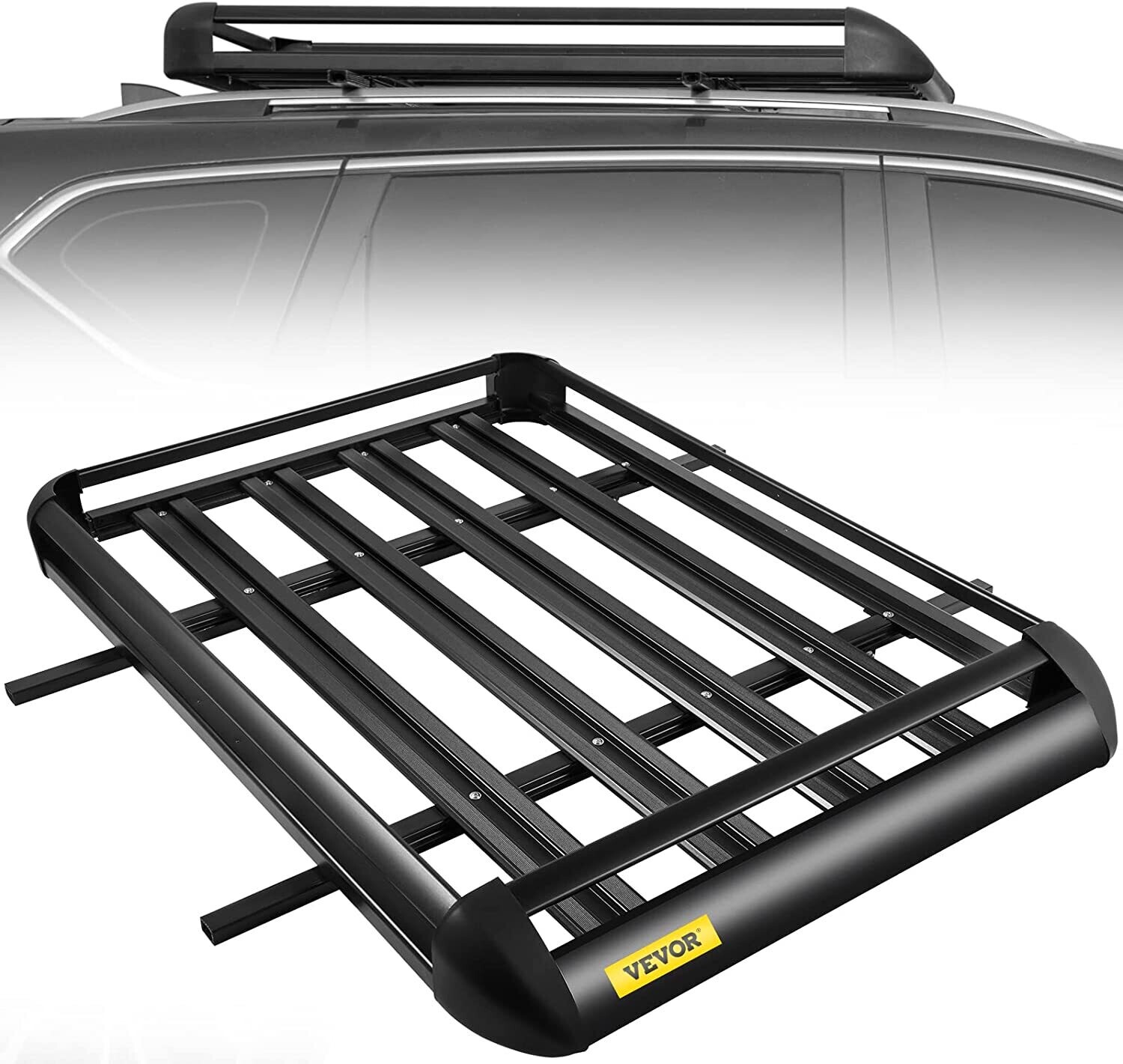 Black Aluminium Roof Rack Basket – Durable and Lightweight Cargo Carrier for Vehicles